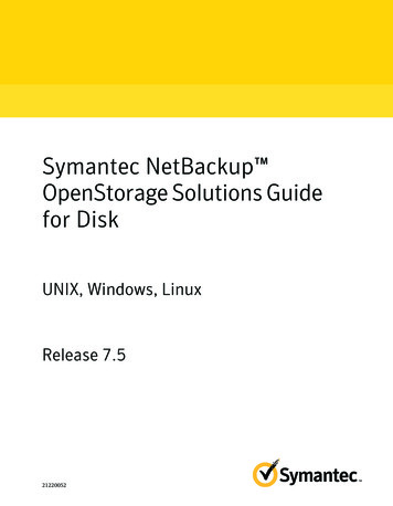 Symantec NetBackup OpenStorageSolutionsGuide For Disk