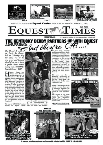 THE KENTUCKY DERBY PARTNERS UP WITH EQUEST