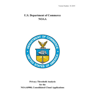 U.S. Department Of Commerce NOAA