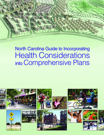 North Carolina Guide To Incorporating Health .