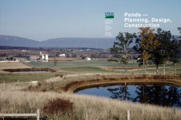 Ponds — Planning, Design, Agriculture Construction .