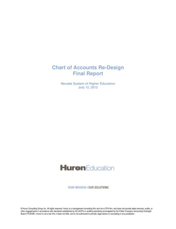 Chart Of Accounts Re-Design Final Report