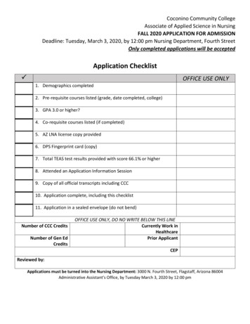 Fall 2020 Nursing Application - Coconino