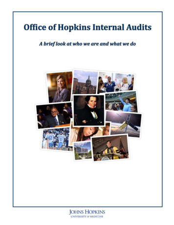 A Message From The Chief Audit Officer - Office Of Hopkins .