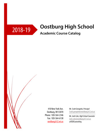 Academic Course Catalog - Oostburg.k12.wi.us