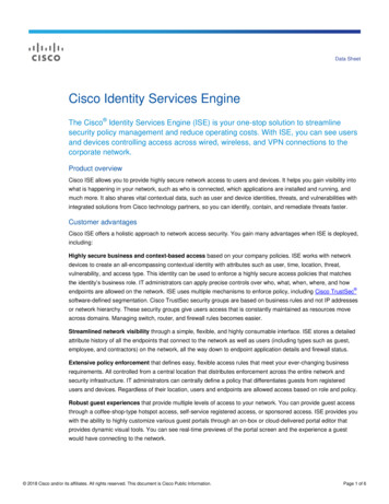 Cisco Identity Services Engine Data Sheet