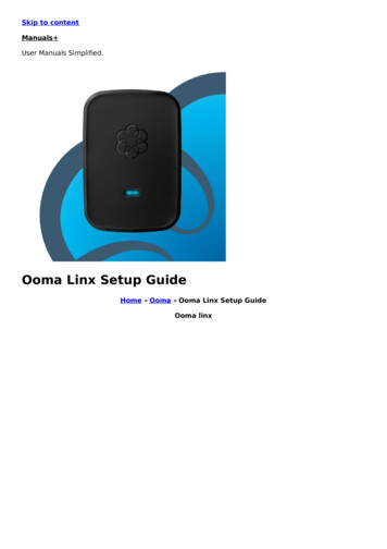 Ooma Linx Setup Guide - Manuals 