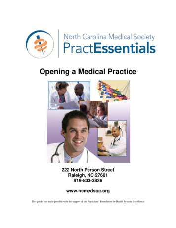 Opening A Medical Practice - North Carolina Medical Society