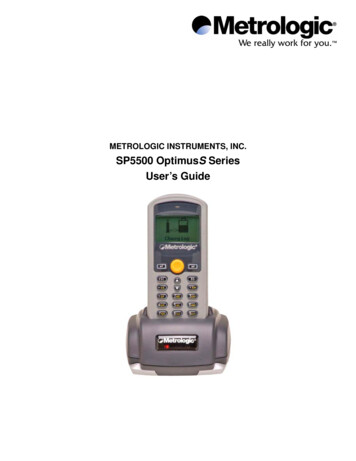 METROLOGIC INSTRUMENTS, INC. SP5500 OptimusS Series 