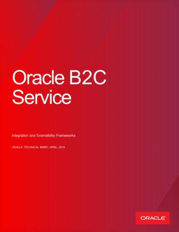 Oracle Service Cloud Integration And . - Oracle B2C Service