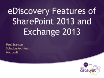 EDiscovery Features Of SharePoint 2013 And Exchange 2013