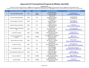 Approved CLS Training Programs - California