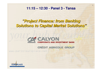 Project Finance: From Banking “Project Finance: From .