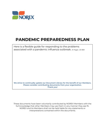 Pandemic Pandemic Preparedness Plan
