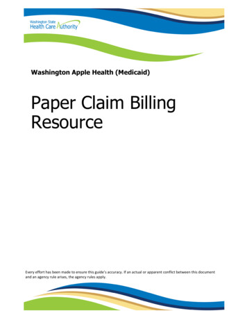 Paper Claim Billing Resource - Wa