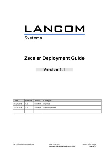 Zscaler Deployment Guide - Secure Digital Transformation
