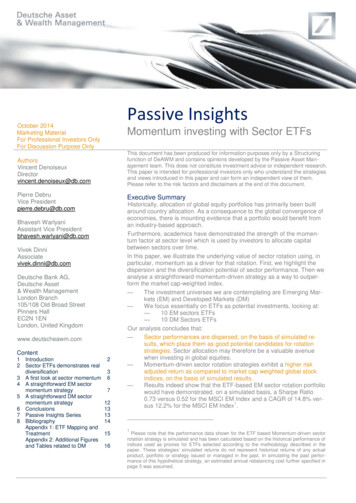 Momentum Investing With Sector ETFs