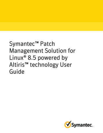 Symantec Patch Management Solution For Linux 8.5 
