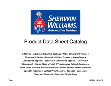 Product Data Sheet Catalog - Sherwin-Williams