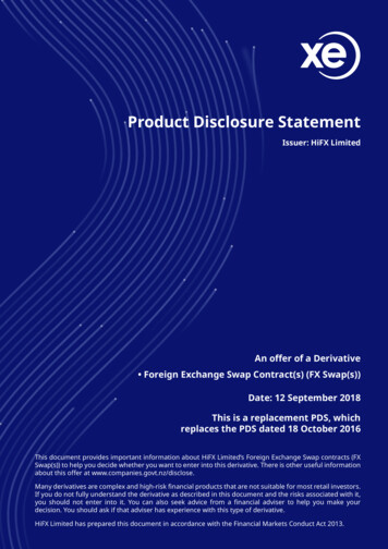 Product Disclosure Statement - XE