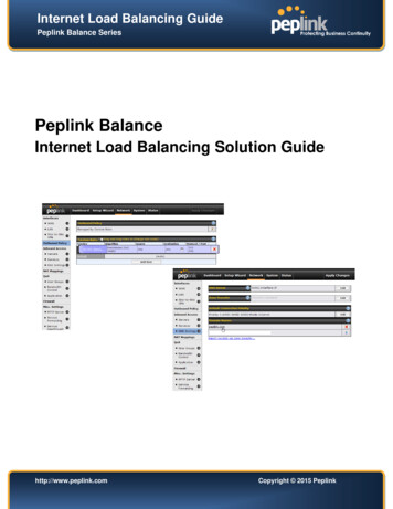 Peplink Balance Load Balancing Guide