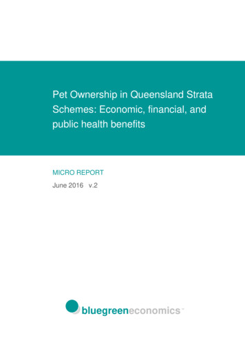 Pet Ownership In Queensland Strata Schemes: Economic .