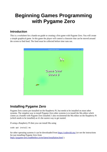 Beginning Games Programming With Pygame Zero