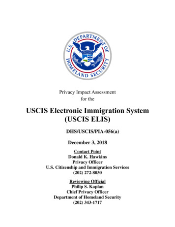 USCIS Electronic Immigration System (USCIS ELIS)