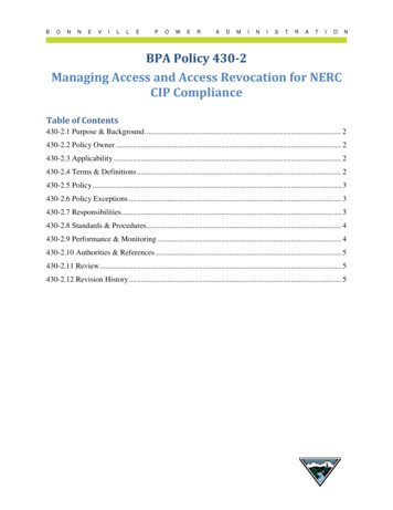 Managing Access Revocation To NERC CIP Compliance