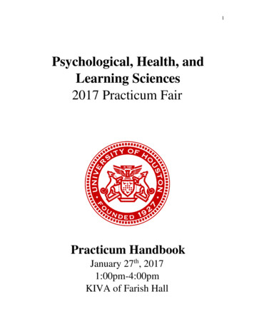Psychological, Health, And Learning Sciences