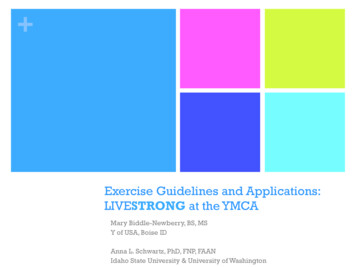 Exercise Guidelines And Applications: LIVESTRONG