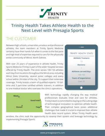 Trinity Health Takes Athlete Health To The Next Level With .