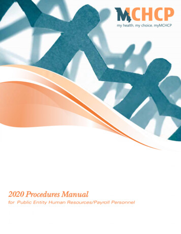 2020 Procedures Manual - MCHCP