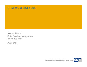Procurement Catalog Management With SRM-MDM Catalog - 