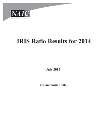 IRIS Ratio Results For 201 4