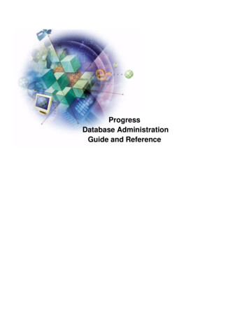 Progress Database Administration Guide And Reference