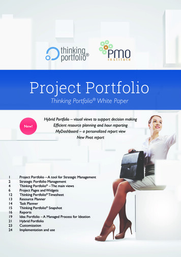 Project Portfolio - PMO Institute