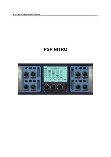 PSP Nitro Operation Manual - Medias.audiofanzine 