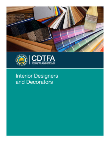 Publication 35, Interior Designers And Decorators