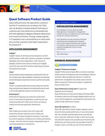 Quest Product Guide - TechXtend
