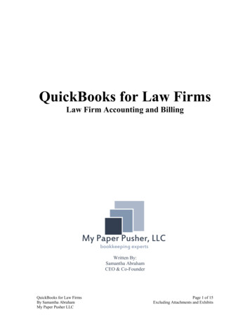 QuickBooks For Law Firms - WordPress 