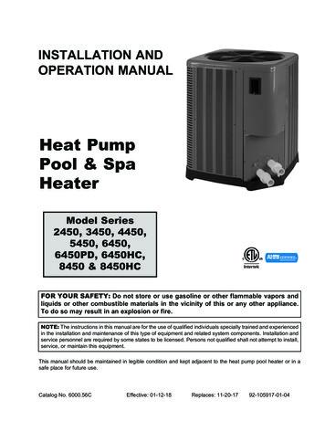 Heat Pump Pool & Spa Heater