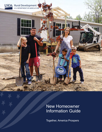 New Homeowner Information Guide - USDA