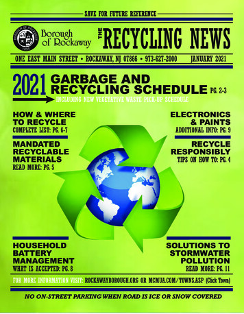 2021GARBAGE AND RECYCLING SCHEDULE PG. 2-3