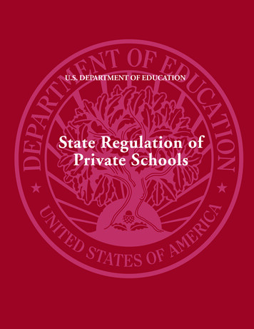 State Regulations Of Private Schools (PDF)