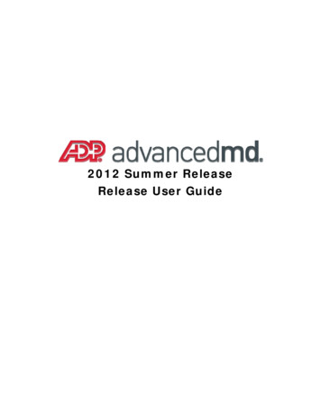 2012 Summer Release Guide - AdvancedMD