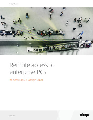 Remote Access To Enterprise PCs - Citrix