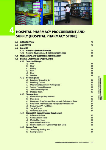 HOSPITAL PHARMACY PROCUREMENT AND SUPPLY 