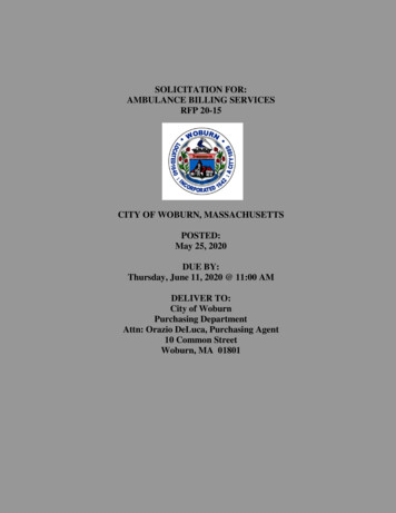 City Of Somerville RFP - Woburn, Ma