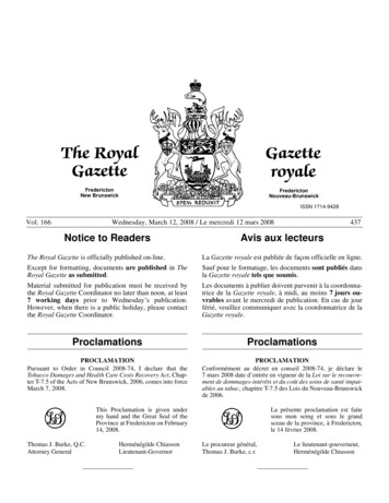 The Royal Gazette / Gazette Royale (08/03/12)